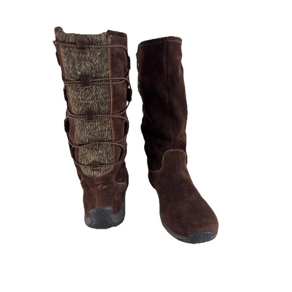 Sierrawest Brown Suede Mid-Calf Winter Boots Women’s 8.5M Leather Lined Warm - Picture 9 of 14